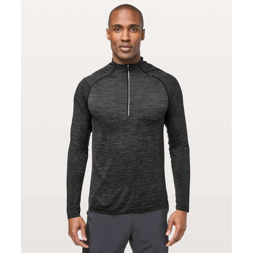 Lululemon Metal Vent Tech 1/2 Zip Pullover Mens Gray Heathered